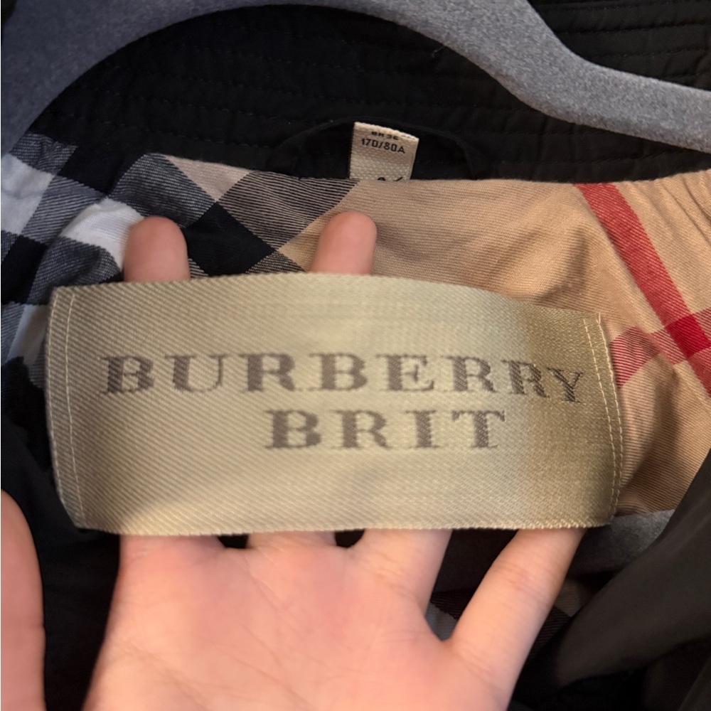 Burberry Black Double-Breasted Trench Coat with Belt - Picture 2 of 4